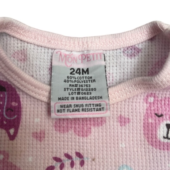 Pink and Purple Animal Print Pajama Set - Picture 4 of 5